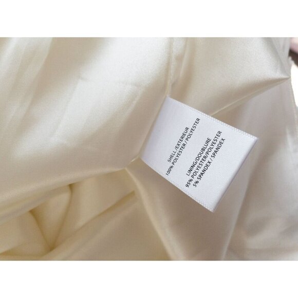 Badgley Mischka Embroidered Halter Wedding Dress - Ivory Sleeveless Gown With Fl - Picture 13 of 14